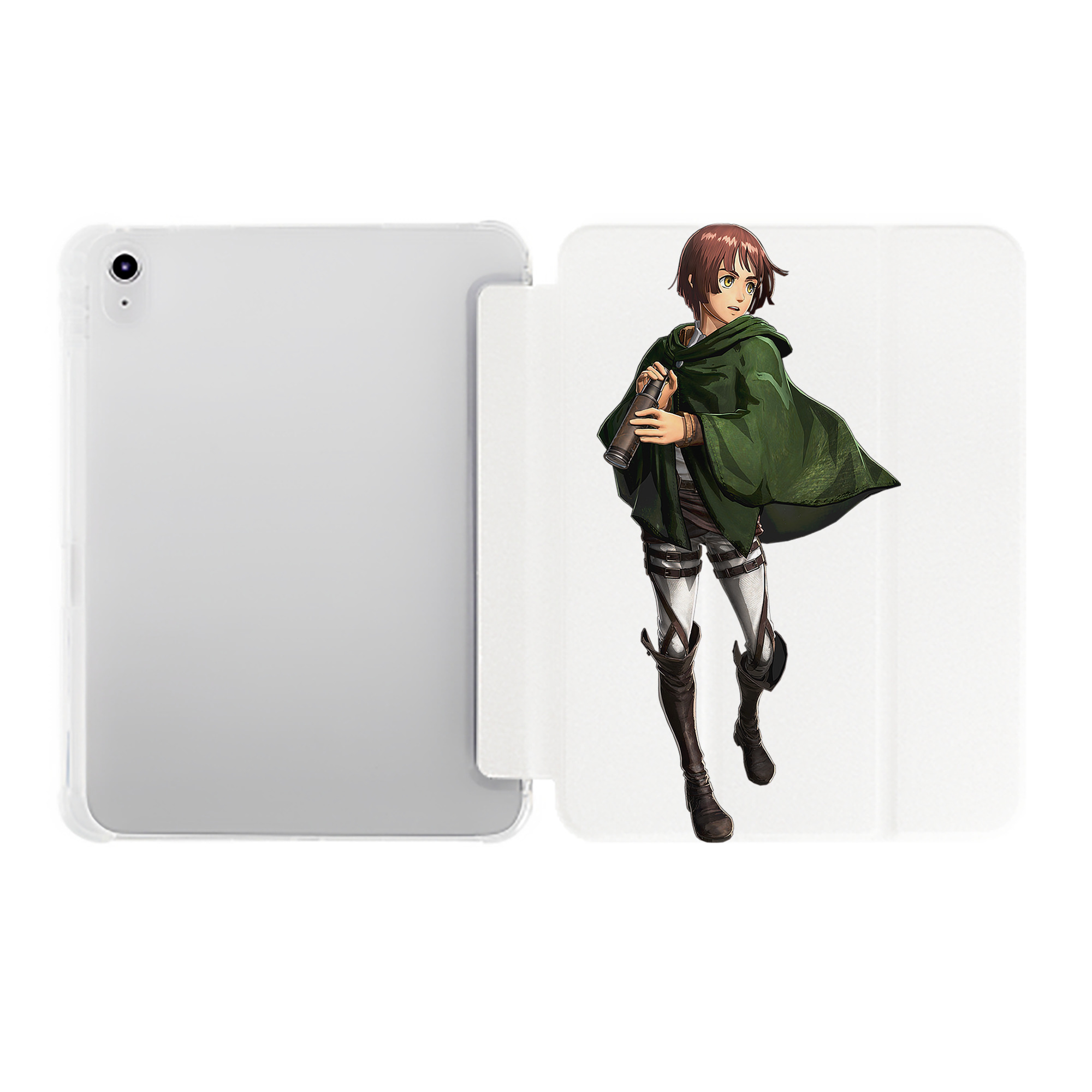 （画像用） 進撃の巨人 Attack on Titan IPad ケース ペン収納付き 三つ折りスタンド PUレザー×シリコン 対応機種9.5/10.5/10.9インチ